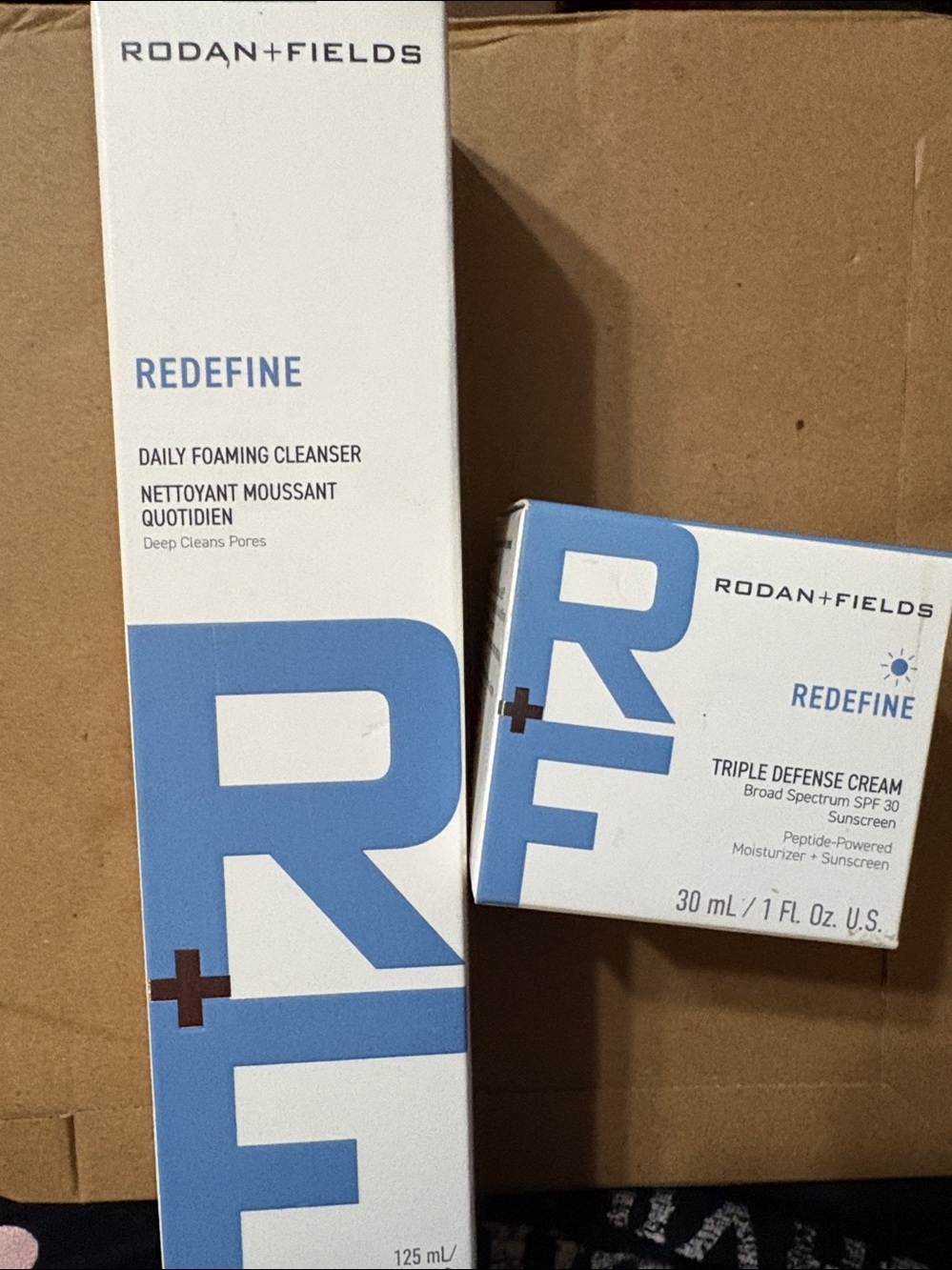 R+F BUNDLE!! REDEFINE Daily Foaming Cleanser AND Triple Defense cream SPF30